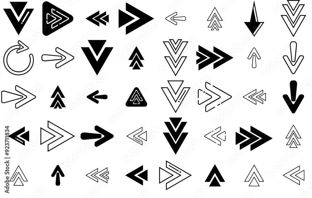 Poster a collection of arrow icons web header banner design containing direction,orientation,arrow,multimed