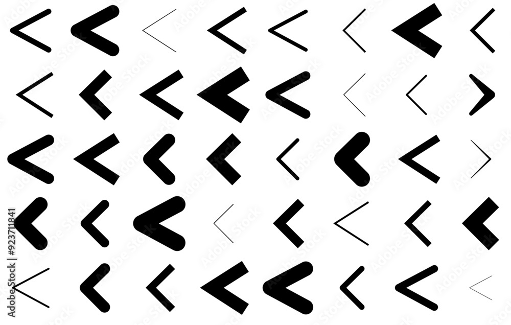 Poster mega set of vector arrow icons collection isolated silhouette solid icons including arrow,arrow-left