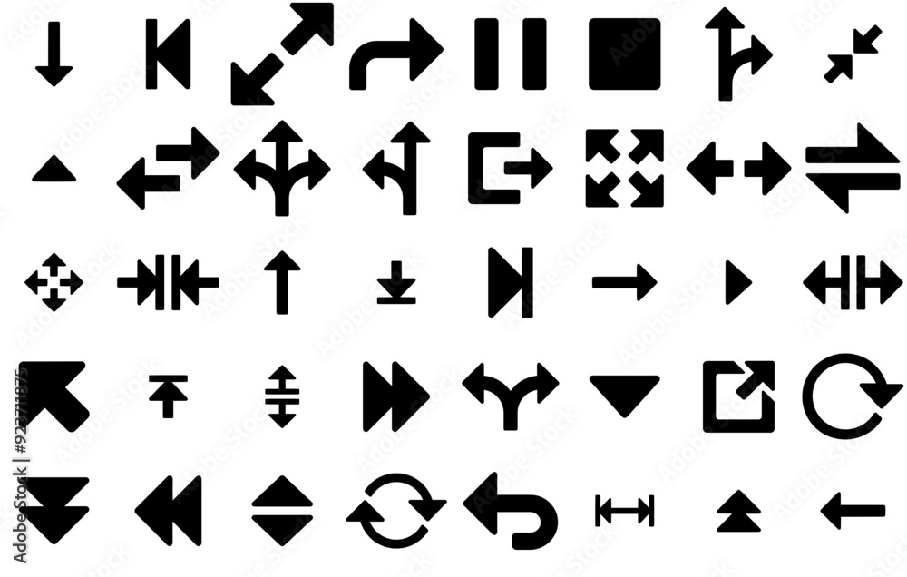 Poster a collection of arrow icon set icons web header banner design containing way,direction,back,up,arrow