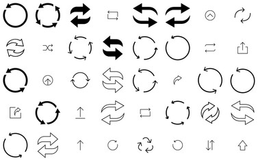 A Collection Of Arrow Icons Silhouette Vector Logo Design Containing Arrow-Sign,Recycling,Arrows,Arrow,Recycle Infographic Simple Vector Illustration Logo