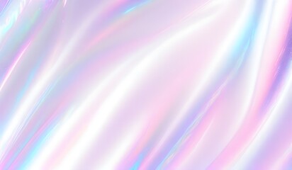 Obraz premium Holographic background seamless trendy iridescent light foil texture. Soft holographic pastel unicorn marble background pattern. Modern pearlescent blurry abstract swirl illustration. 