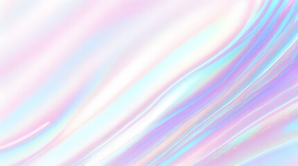 Fototapeta premium Holographic background seamless trendy iridescent light foil texture. Soft holographic pastel unicorn marble background pattern. Modern pearlescent blurry abstract swirl illustration. 