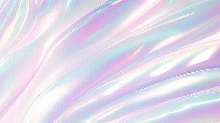 Obraz premium Holographic background seamless trendy iridescent light foil texture. Soft holographic pastel unicorn marble background pattern. Modern pearlescent blurry abstract swirl illustration. 