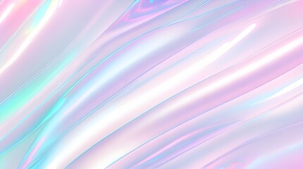 Obraz premium Holographic background seamless trendy iridescent light foil texture. Soft holographic pastel unicorn marble background pattern. Modern pearlescent blurry abstract swirl illustration. 