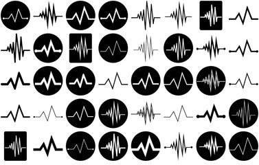 Set Of Activity Vector Symbols Apps, Websites Ui Designs Suitable For Graph,Updates,Impulse,Activity,Monitoring Vector Illustration Linear Pictogram Pack