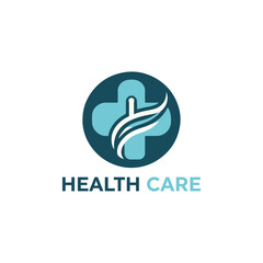 Obraz premium Health care logo design , Minimalist logo design for a healthcare center, healthcare consulting agency, medical care, home care, telemedicine logo