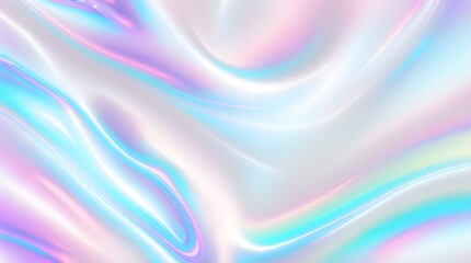 Obraz premium Holographic background seamless trendy iridescent light foil texture. Soft holographic pastel unicorn marble background pattern. Modern pearlescent blurry abstract swirl illustration. 