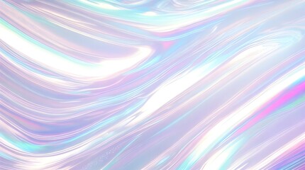 Fototapeta premium Holographic background seamless trendy iridescent light foil texture. Soft holographic pastel unicorn marble background pattern. Modern pearlescent blurry abstract swirl illustration. 