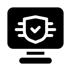 desktop security glyph icon