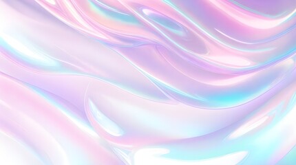 Fototapeta premium Holographic background seamless trendy iridescent light foil texture. Soft holographic pastel unicorn marble background pattern. Modern pearlescent blurry abstract swirl illustration. 