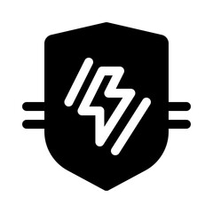 secure power glyph icon