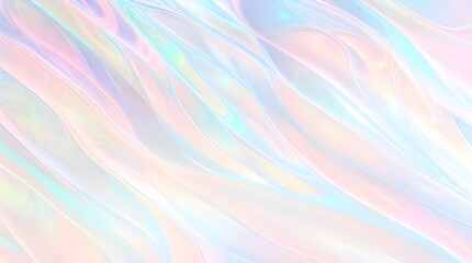 Obraz premium Holographic background seamless trendy iridescent light foil texture. Soft holographic pastel unicorn marble background pattern. Modern pearlescent blurry abstract swirl illustration. 