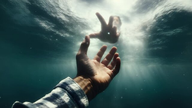 Jesus Christ saved me who was drowning, christian background, motion loop