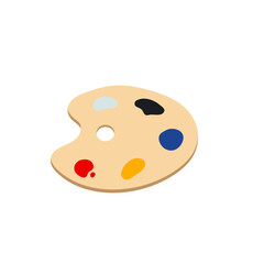 paint palette vector illustration 