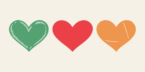 Doodle heart icon set, sketch love vector hand drawn shapes, Valentine day scribble romantic sign. Vintage grunge texture squiggle minimal collection, nubes print kit. Doodle heart holiday symbol