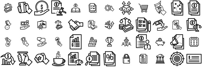 Set Of Financial Fair Play Icons Web Header Banner Design Containing Financial,Cash,Document,Money,Business Infographic Simple Vector Illustration Logo
