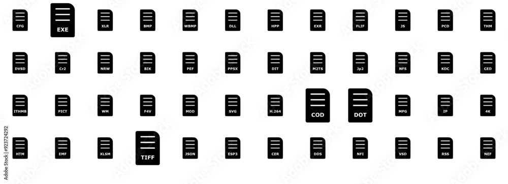 Poster a collection of file 2 solid icons collection isolated silhouette solid icons including format,file,