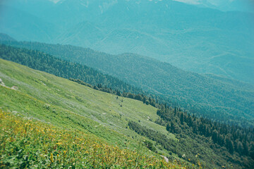 Obraz premium Mountain green slopes