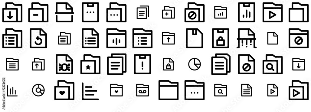 Aufkleber mega set of vector data document vector symbols apps, websites ui designs suitable for folder,wishli