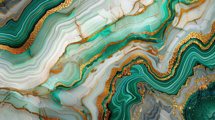 Marble Surface with Gold Highlights