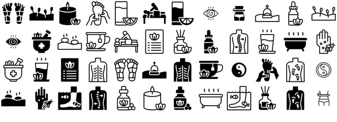 Set Of Alternative Medicine Vector Symbols Apps, Websites Ui Designs Suitable For Herb,Herbal,Alternative-Medicine,Therapy,Healthcare Business Infographic Elements Logo Vector Illustration