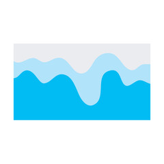 Obraz premium Blue river ocean wave layer vector background illustration