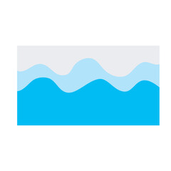Blue river ocean wave layer vector background illustration