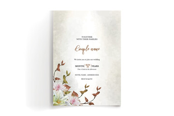 BRIDAL SHOWER FLORAL INVITATION TEMPLATE