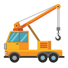 mobile crane isolated on white background