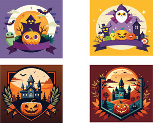 halloween icons set