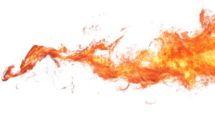 Fire flame, isolated on white background