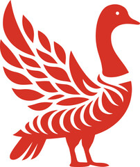 Canada Goose with Canada flag