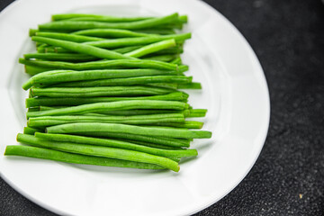 green beans fresh vegetable string bean fresh meal food snack on the table copy space food background rustic top view keto or paleo diet vegetarian vegan food