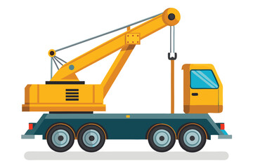 Fototapeta premium construction crane isolated on white