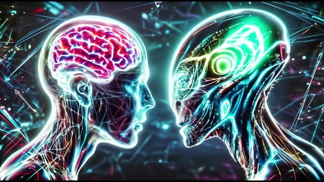 Human and Alien Neural Interface Connection