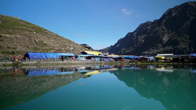 Manimahesh Lake, nestled in Himachal Pradesh's Higher Himalayas, is a sacred pilgrimage site for Hindus and Buddhists, dedicated to Lord Shiva.