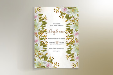 BRIDAL SHOWER FLORAL INVITATION TEMPLATE