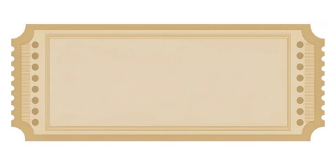 Empty ticket template with space for customization, perfect for concerts, lotteries, events, cinemas, festivals, circuses