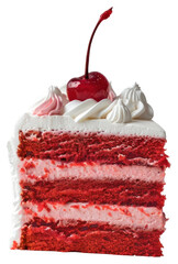 PNG Delicious red velvet cake slice