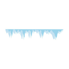 Ice block, icicle or stalactite vector illustration