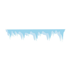 Ice block, icicle or stalactite vector illustration