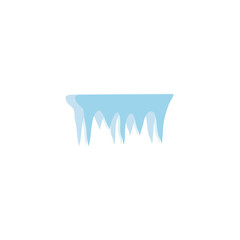 Ice block, icicle or stalactite vector illustration