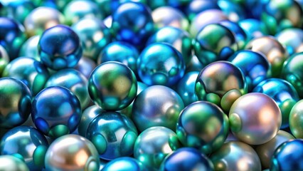 Oceanic pearl pearls with hues of blue and green resembling the ocean depths , oceanic, pearl, pearls, blue, green