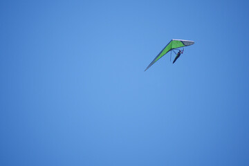 hang gliding on a beautiful day