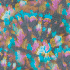 Naklejka premium Tie Dye Swirl Print. Abstract Dyed Tiedye. Vector Old Boho Background. Blue Curve Background. Green Paint Tye Die. Neon Dark Print. Spiral Black Circle. Circle Tie Dye Print. Tie Dye Swirl Circle.