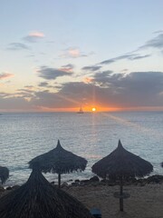 sunset on the beach