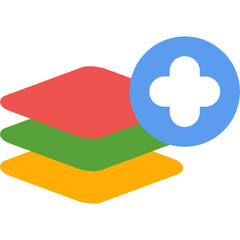 Obraz premium Layer Plus Icon