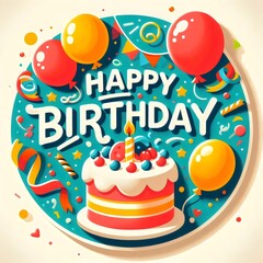 happy birthday illustration