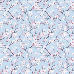 Cherry blossom seamless pattern