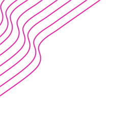 Wave Lines Corner Decoration, Abstract Wavy Line Element, Vector Illustration